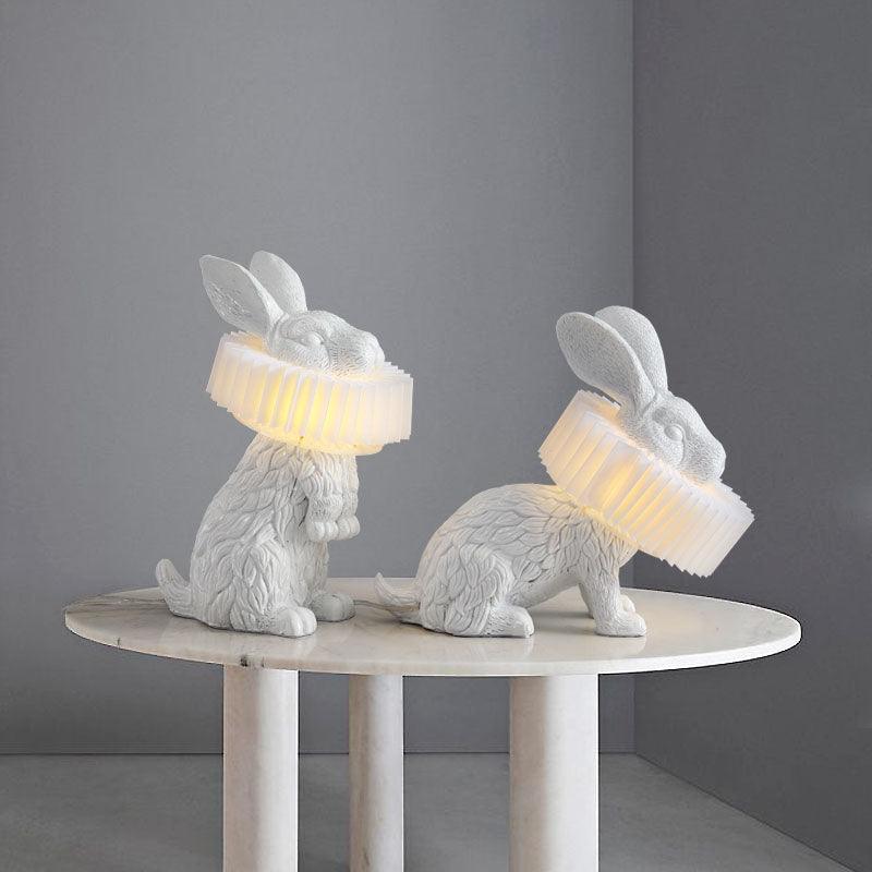 Harz Kaninchen Dekortischlampe