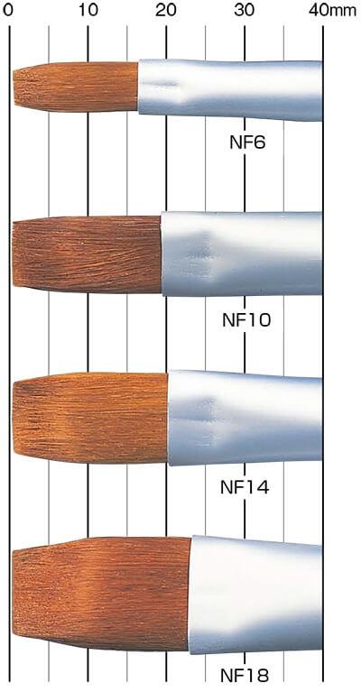 Sakura Nylon Flat Brushes - Dreiecksgriff