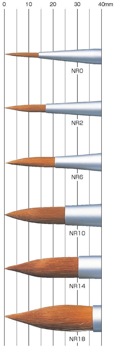 Sakura Nylon Round Brushes - Dreiecksgriff
