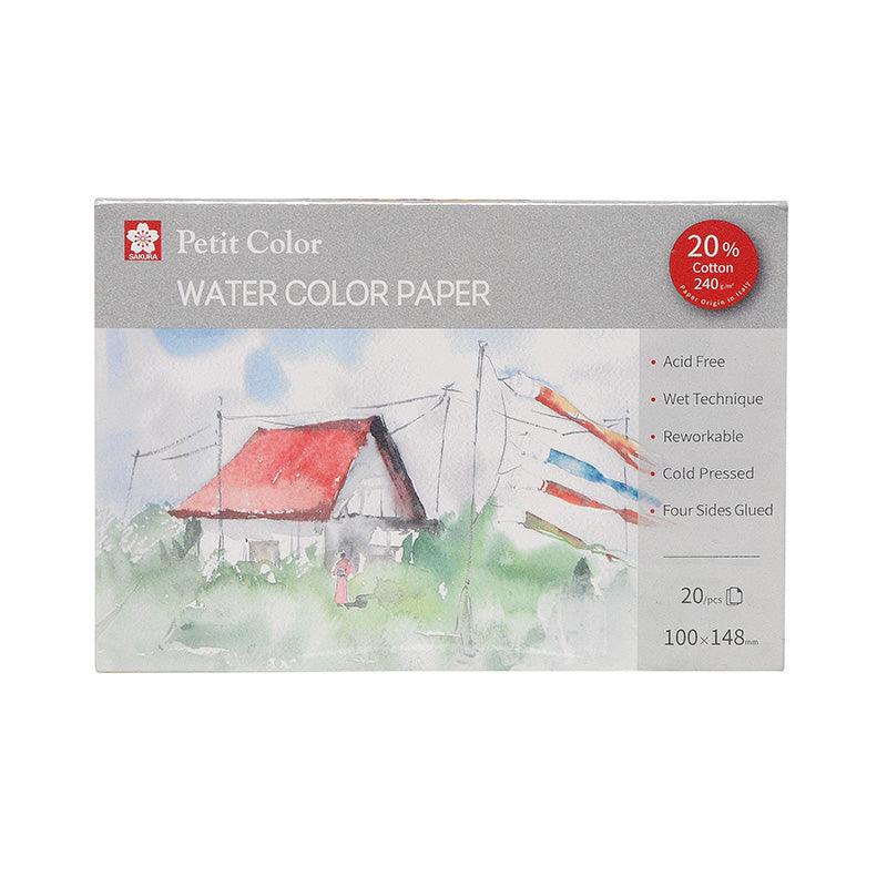 Sakura Petit Color Aquarellpads-20 Blätter-240gsm
