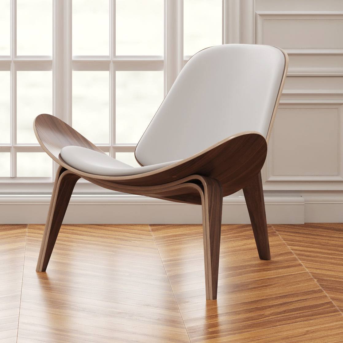 MP Shell Chair - Classic Loungesessel | Lesestuhl in Leder