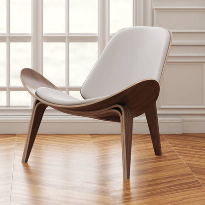 MP Shell Chair - Classic Loungesessel | Lesestuhl in Leder