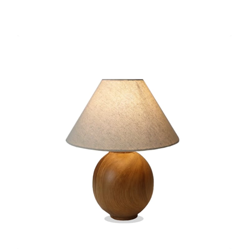 Amina - Irving Tischlampe Ash Wood mit Bettwäsche