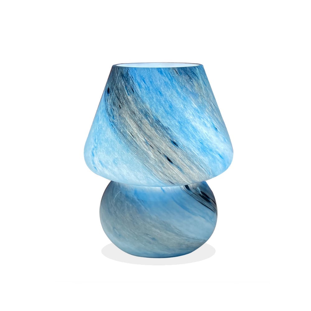 Murano Style Kleine Glaspilz-Tischlampe - Plug-in