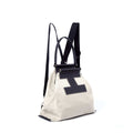 INA - Variety Tragetasche in Leder & Canvas Schwarz