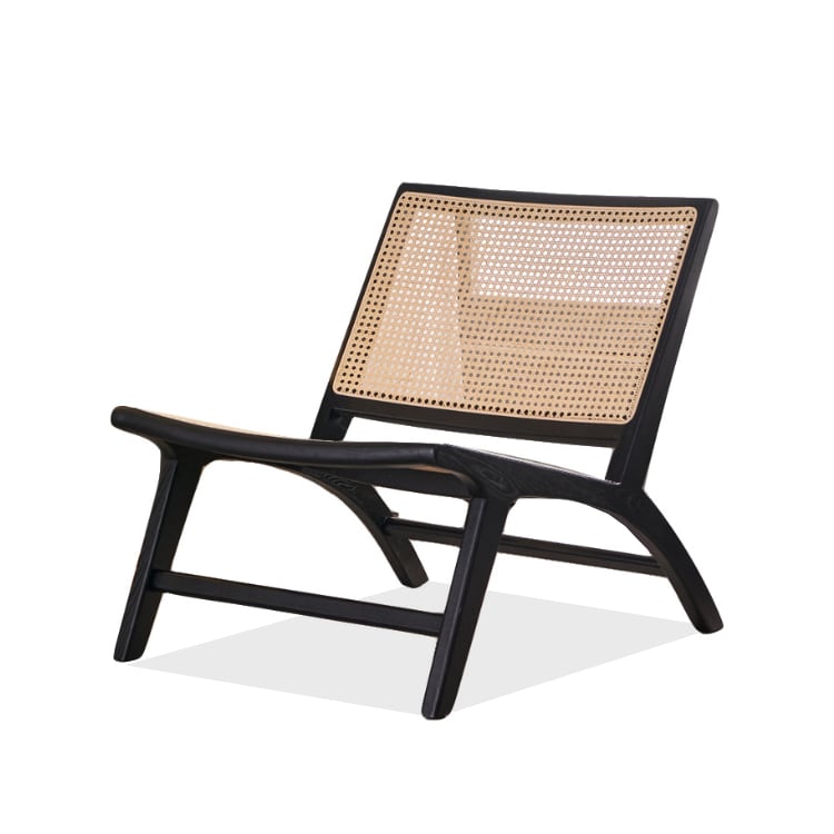 Tomomi- Solid Ash Wood & Rattan Sessel | Lesestuhl