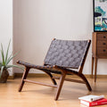 Tomomi- Solid Ash Wood & Leather Armchair | Lesestuhl