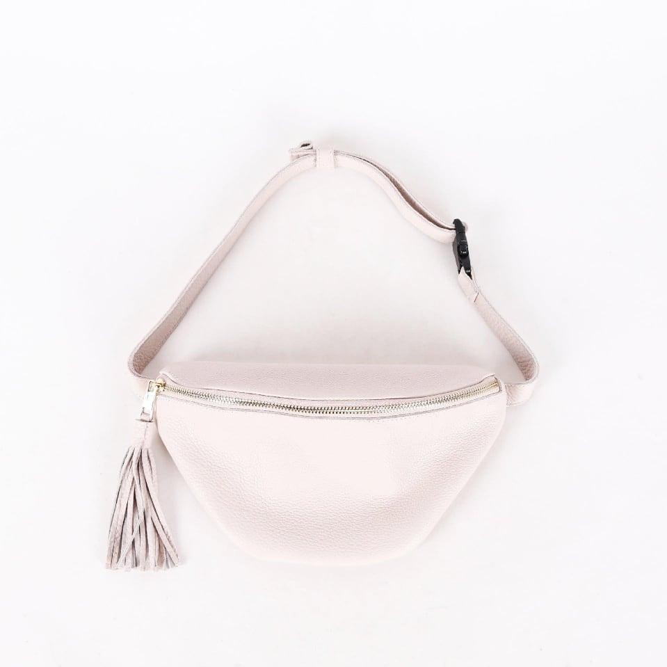 Schwarz Top Grain Cow Leather Fanny Packung | Anti-Diebstahl-Körpertasche