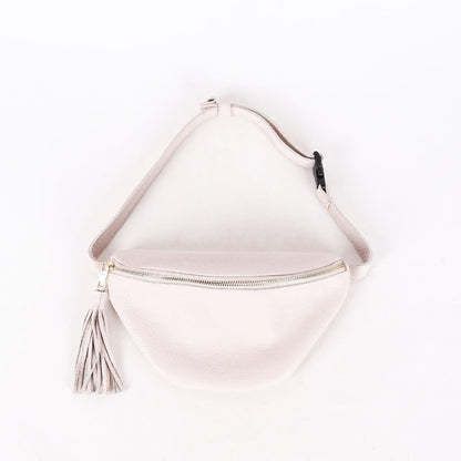 Schwarz Top Grain Cow Leather Fanny Packung | Anti-Diebstahl-Körpertasche