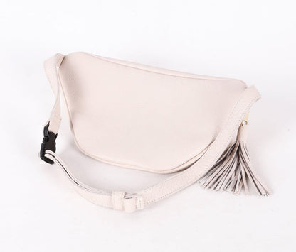 Schwarz Top Grain Cow Leather Fanny Packung | Anti-Diebstahl-Körpertasche