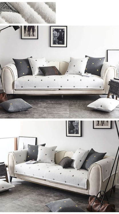 AFRA - Baumwollabdeckungen für Sofa & Kissen | Kostenlose Kombination Sofa & Kissenabdeckungen