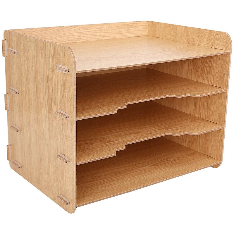 Holzfarbe Vier Levels File Holder