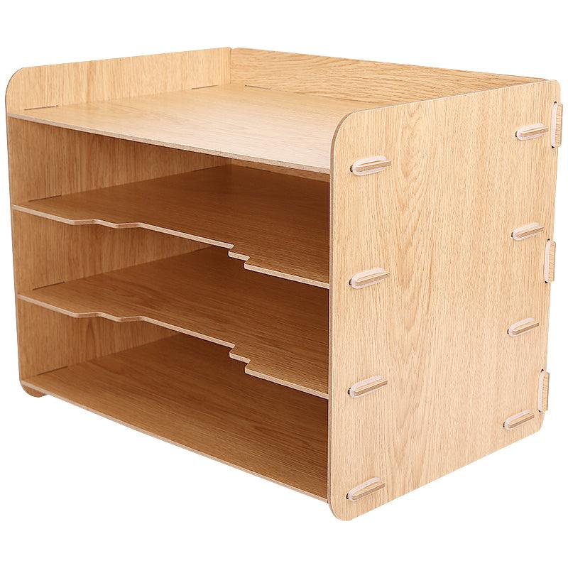 Holzfarbe Vier Levels File Holder